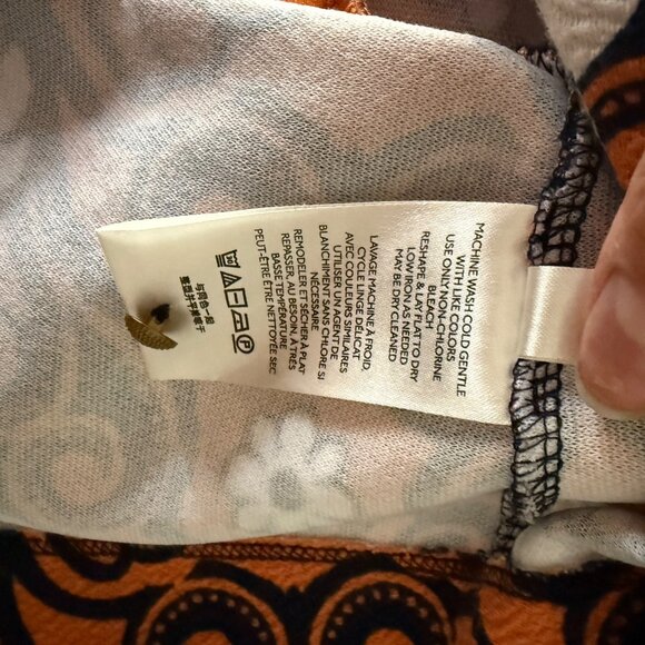 Maeve By Anthropologie Floral Print Tunic Dress SP Multicolor Orange/Green Short - Picture 7 of 7